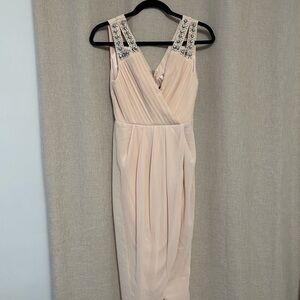 Elegant Blush Sleeveless Dress